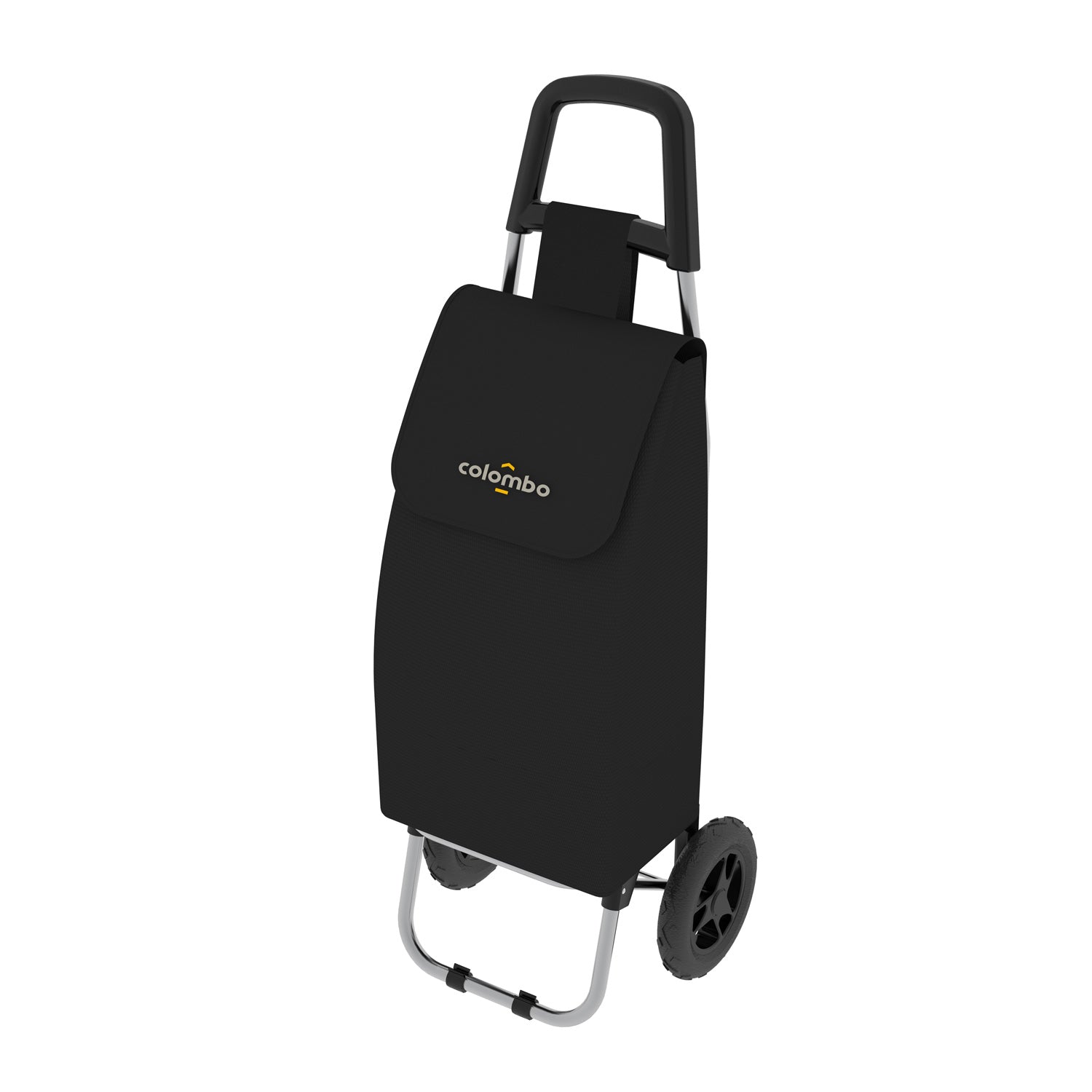 Colombo ROLLY - Chariot de Course, Chariot de Course Pliable, 25 kg, Poussette de marché, Noir