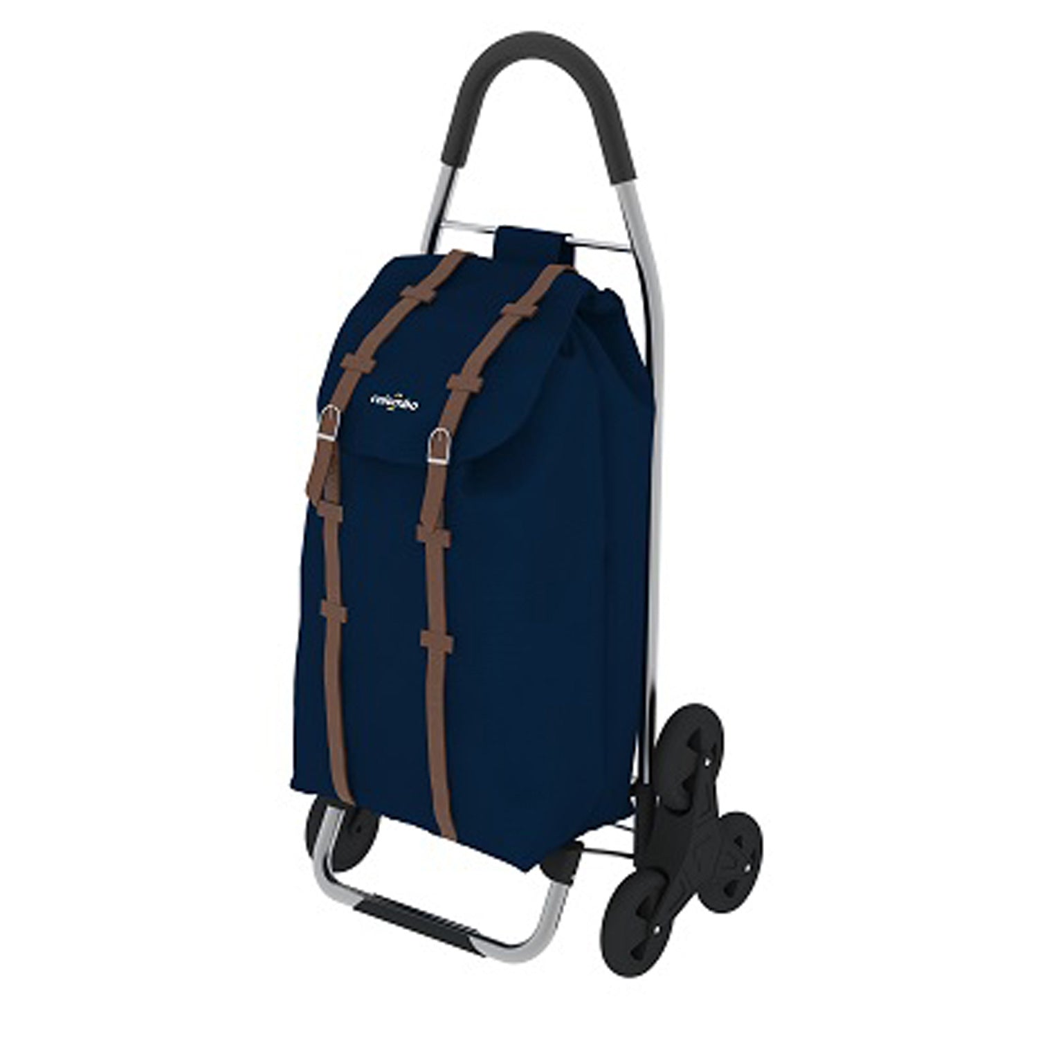 Colombo DAKAR 3 - Chariot de Course, Chariot de Course Pliable, Capacité maximale 50 L, Sac polyester imperméable, Bleu marine