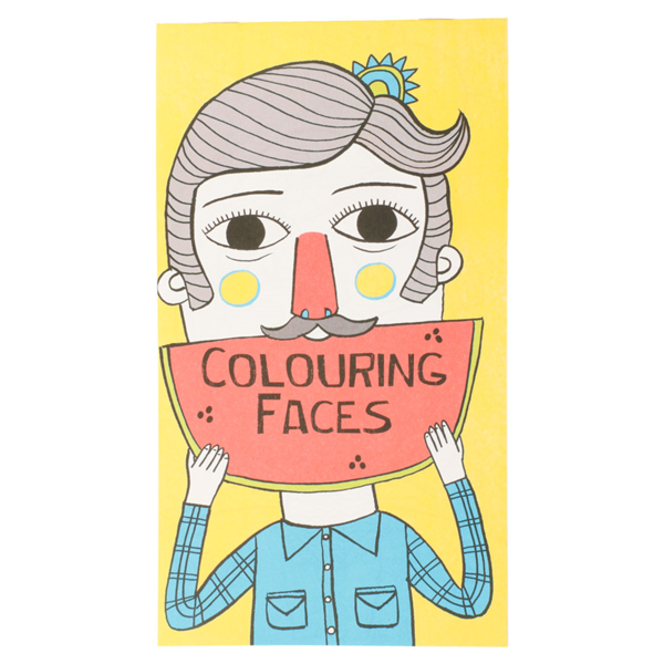 Cahiers coloriage "visages" 12,5x22cm - vendu par 100 (PU 0,3€)