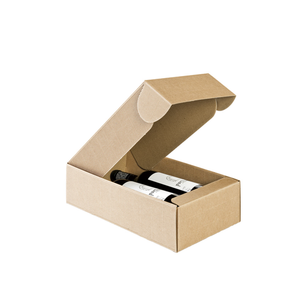 Coffrets 2 bouteilles 34x18,5x9cm naturel kraft - vendu par 30 (PU 3,43€)