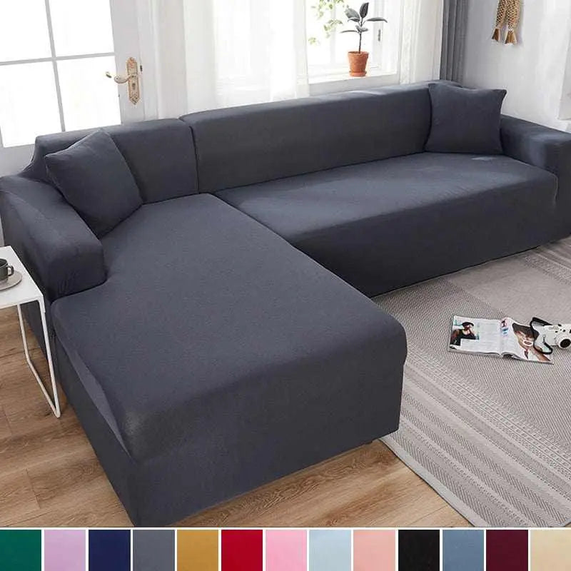 Housse canapé angle MAKARON, protection intégrale