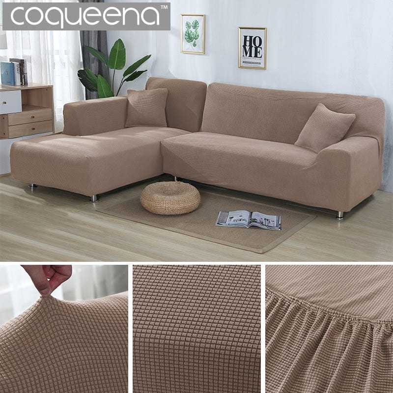 Housse canapé d'angle droit et gauche COQUEENO