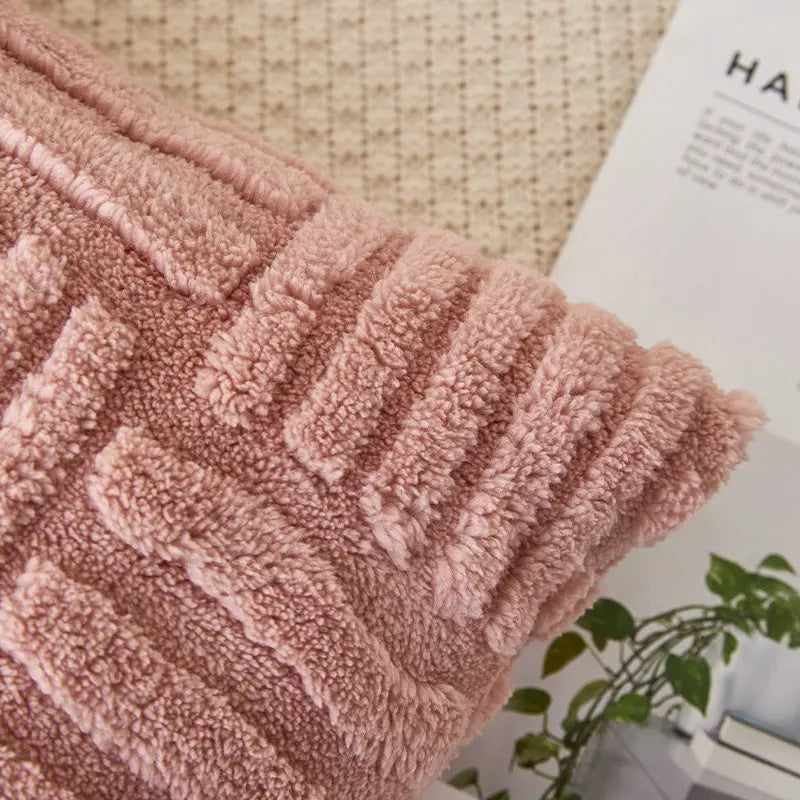 Housse de Coussin Velours Rayé VELINE