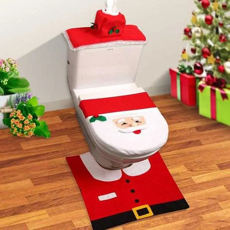 Housse de siège de toilette de Noël
