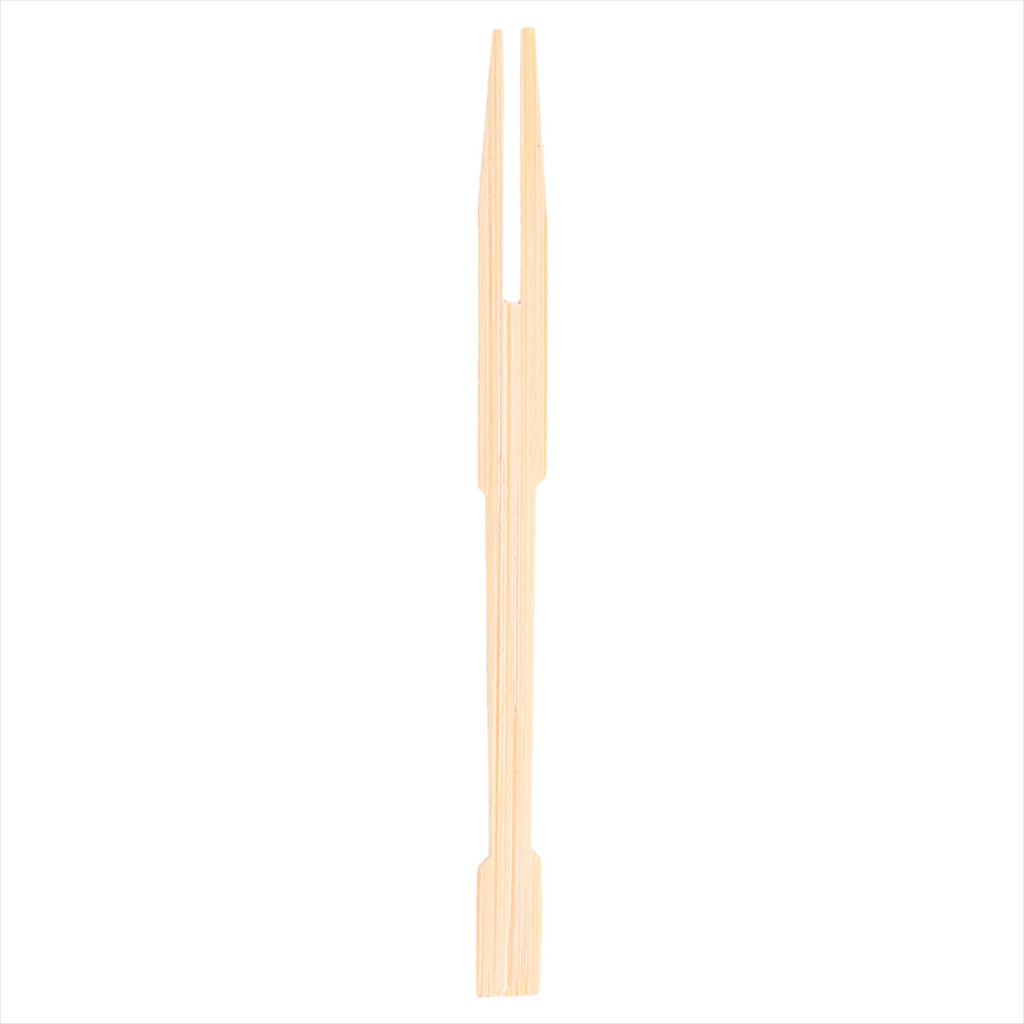 MINI FOURCHETTE 9 CM NATUREL BOIS BAMBOU - vendu par 200X10 (PU 0,009€)