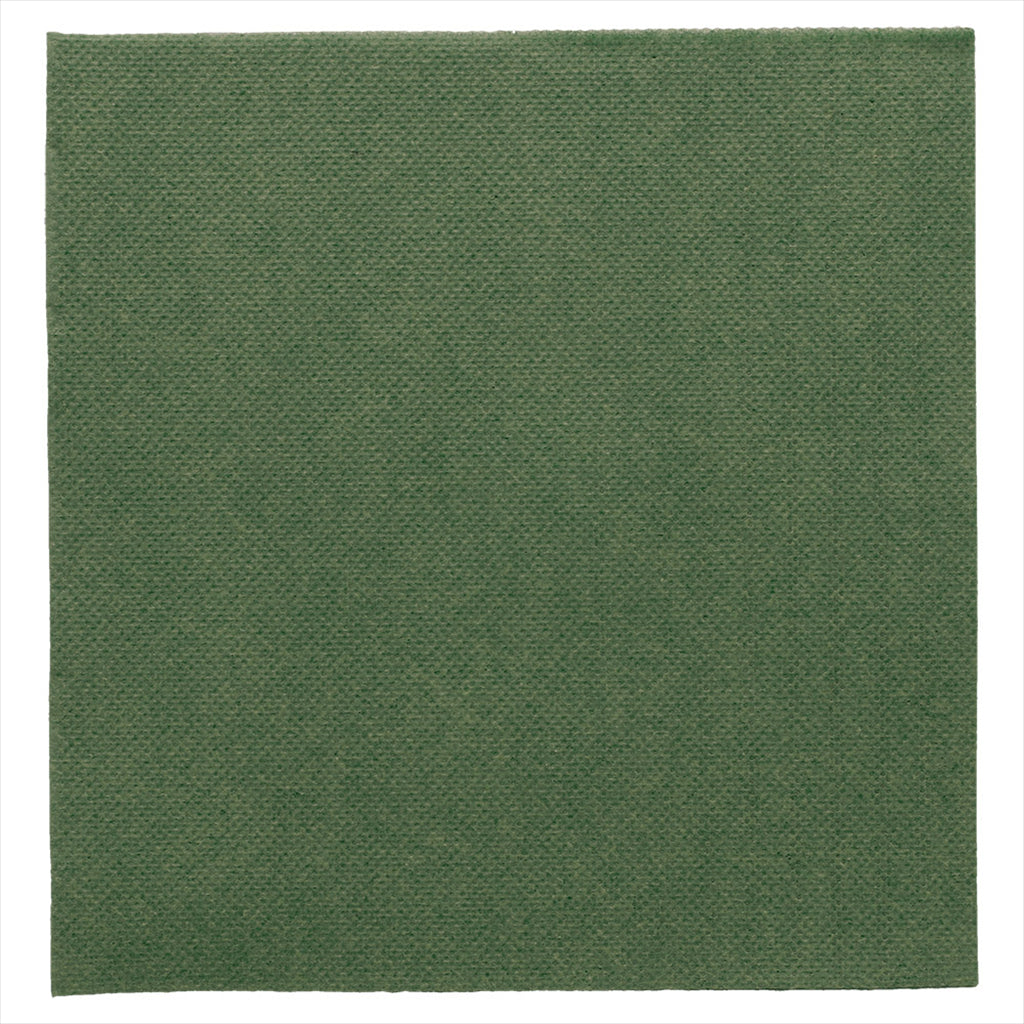 Serviettes ecolabel 'double point' 18g/m² 33x33cm vert jaguar ouate - vendu par 1200 (PU 0,031€)