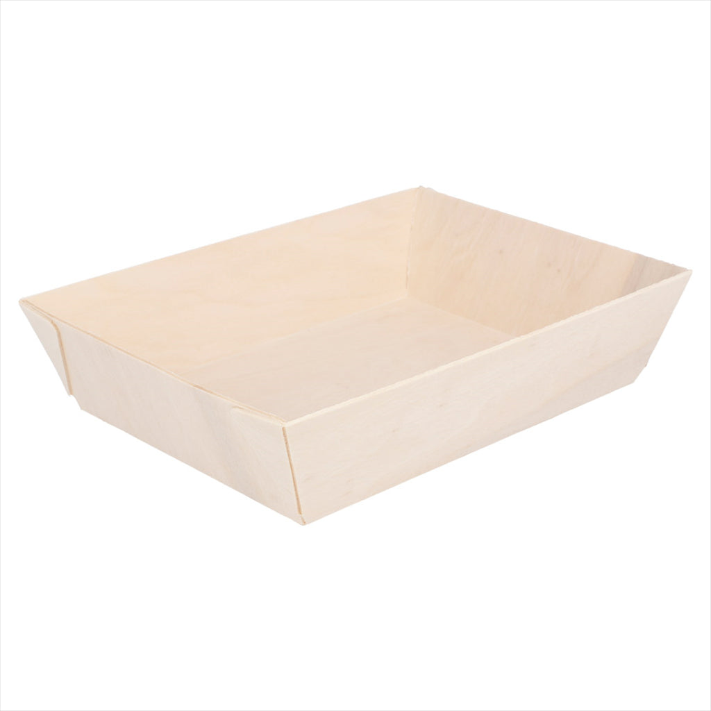PLATEAU REPAS 18x13x4 CM NATUREL BOIS - vendu par 100 unités