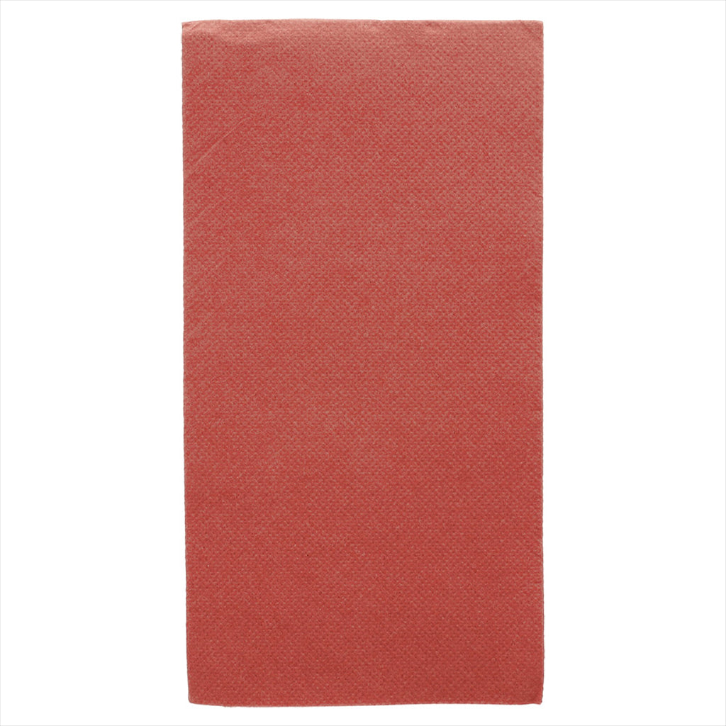 Serviettes ecolabel pliage 1/8 'double point' 18g/m² 40x40cm bordeaux ouate - vendu par 1200 (PU 0,047€)