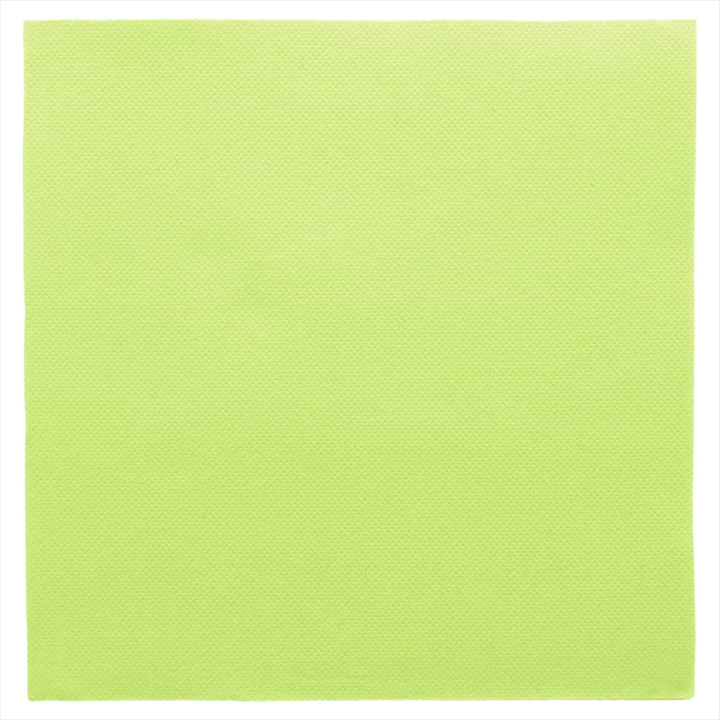 Serviettes ecolabel 'double point' 18g/m² 39x39cm vert anis ouate - vendu par 1200 (PU 0,038€)