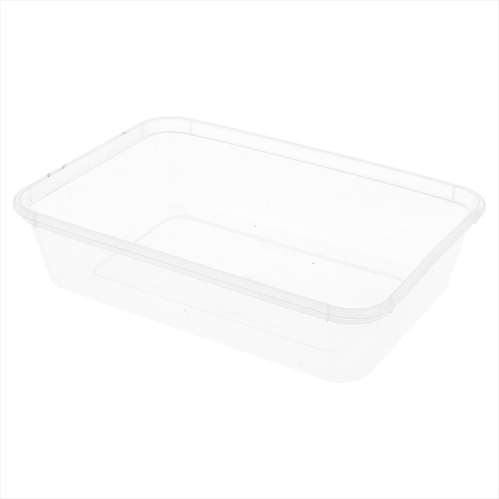 RÉCIPIENTS RECTANGULAIRES 500 ML 17,5x12x3,5 CM TRANSPARENT PLASTIQUE PP - vendu par 500 unités (Prix unitaire = 0,136 euros)