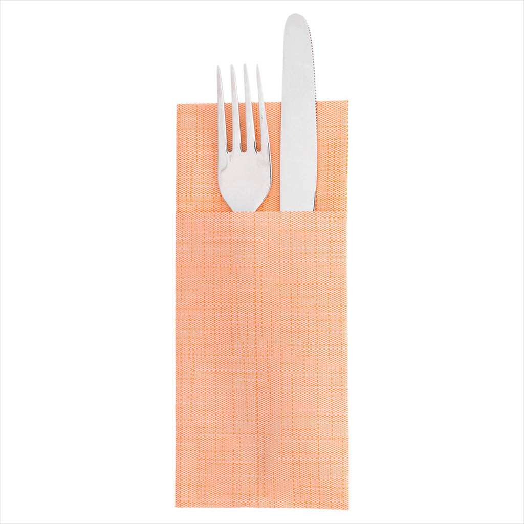 Serviettes dry cotton - kangourou 55g/m² 33x40cm mandarine airlaid style tissu - vendu par 700 (PU 0,115€)