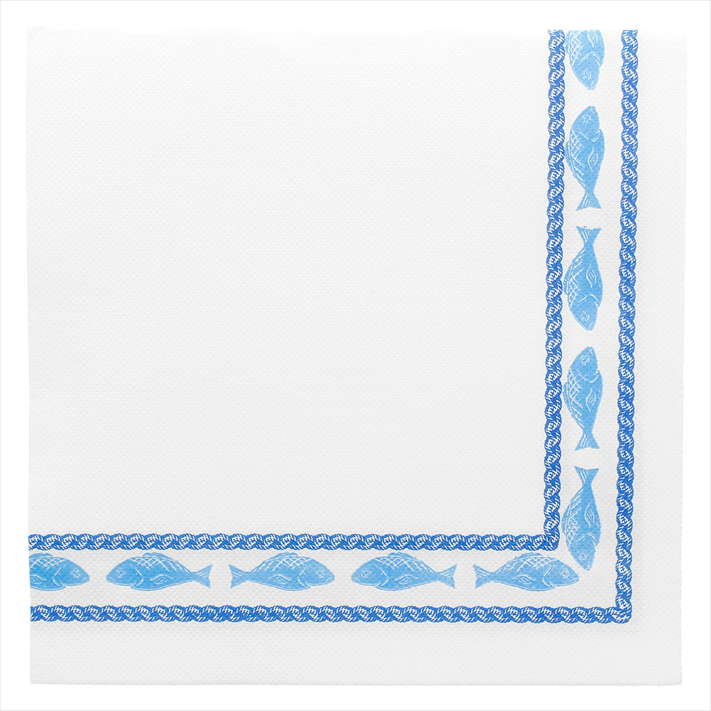 Serviettes ecolabel "fruits de mer" 'double point' 18 g/m² 40x40 cm blanc ouate - vendu par 1200 (PU 0,0325€)