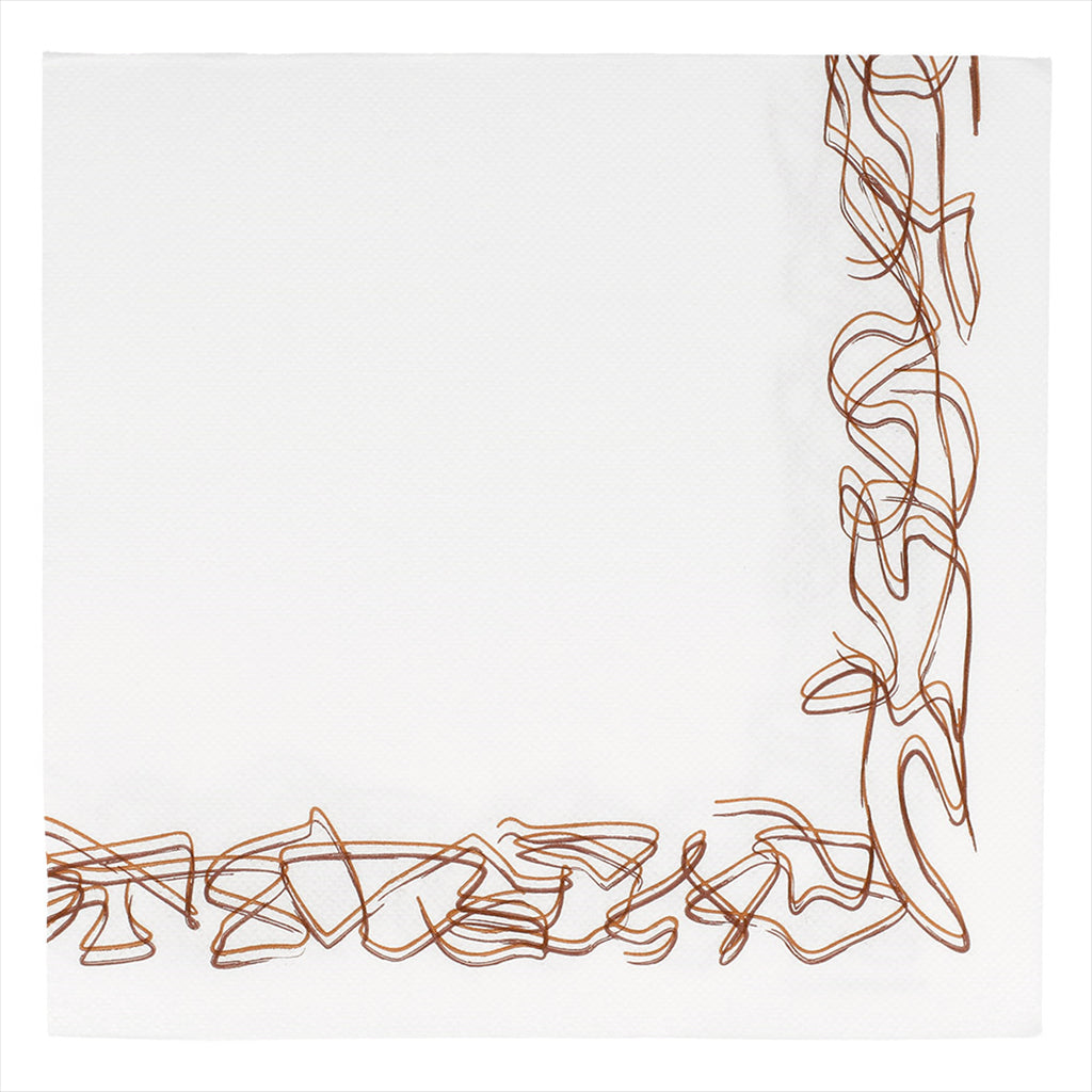 Serviettes ecolabel 'double point - aristas' 18g/m² 40x40cm blanc ouate - vendu par 1200 (PU 0,0325€)