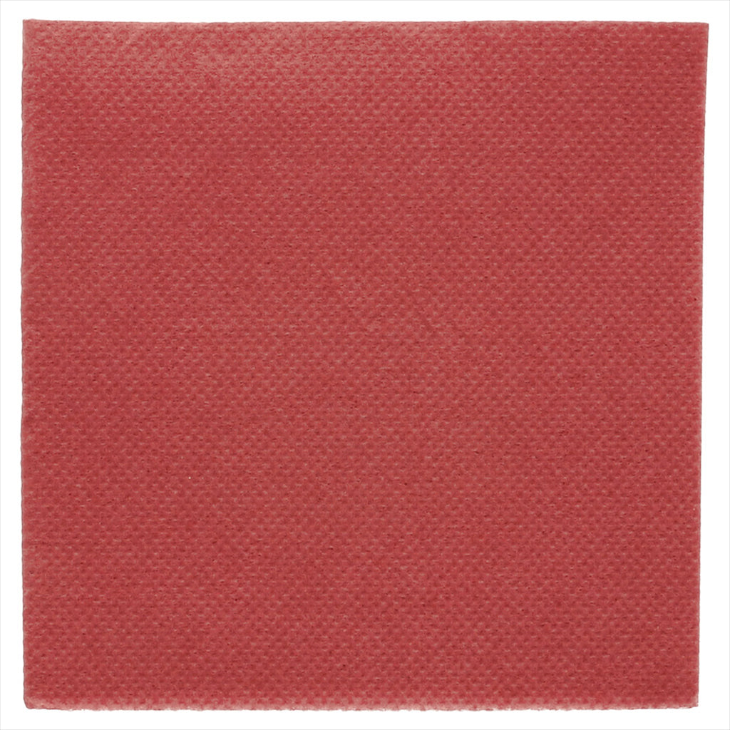 Serviettes ecolabel 'double point' 18g/m² 20x20cm bordeaux ouate - vendu par 2400 (PU 0,014€)