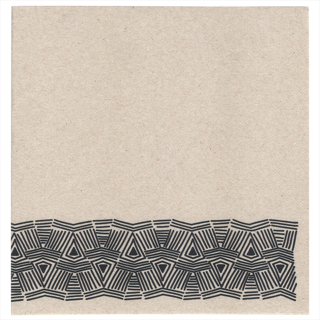 Serviettes ecolabel 'double point - maya' 18 g/m² 40x40 cm naturel ouate recyclée - vendu par 1200 (PU 0,033€)