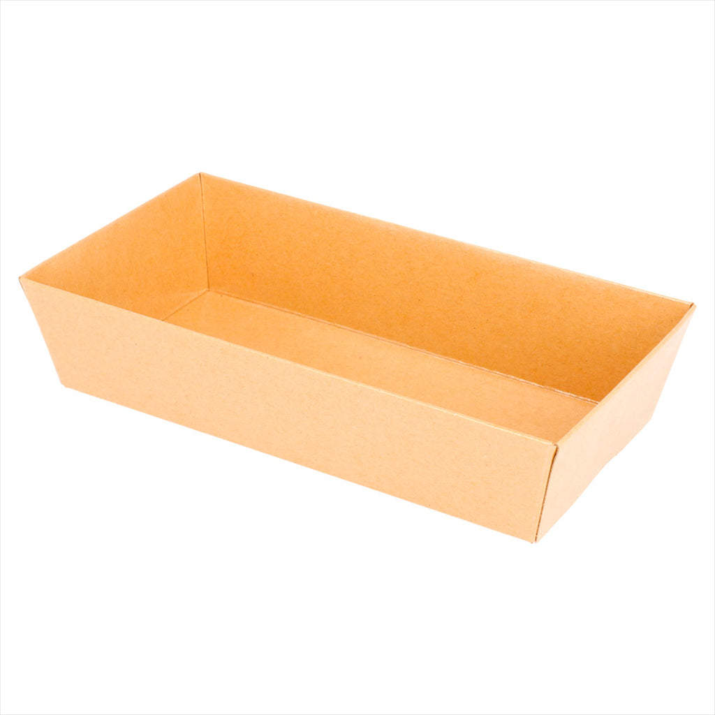 Barquettes 15,5x8,5x3,5cm naturel kraft - vendu par 1000 (PU 0,225€)