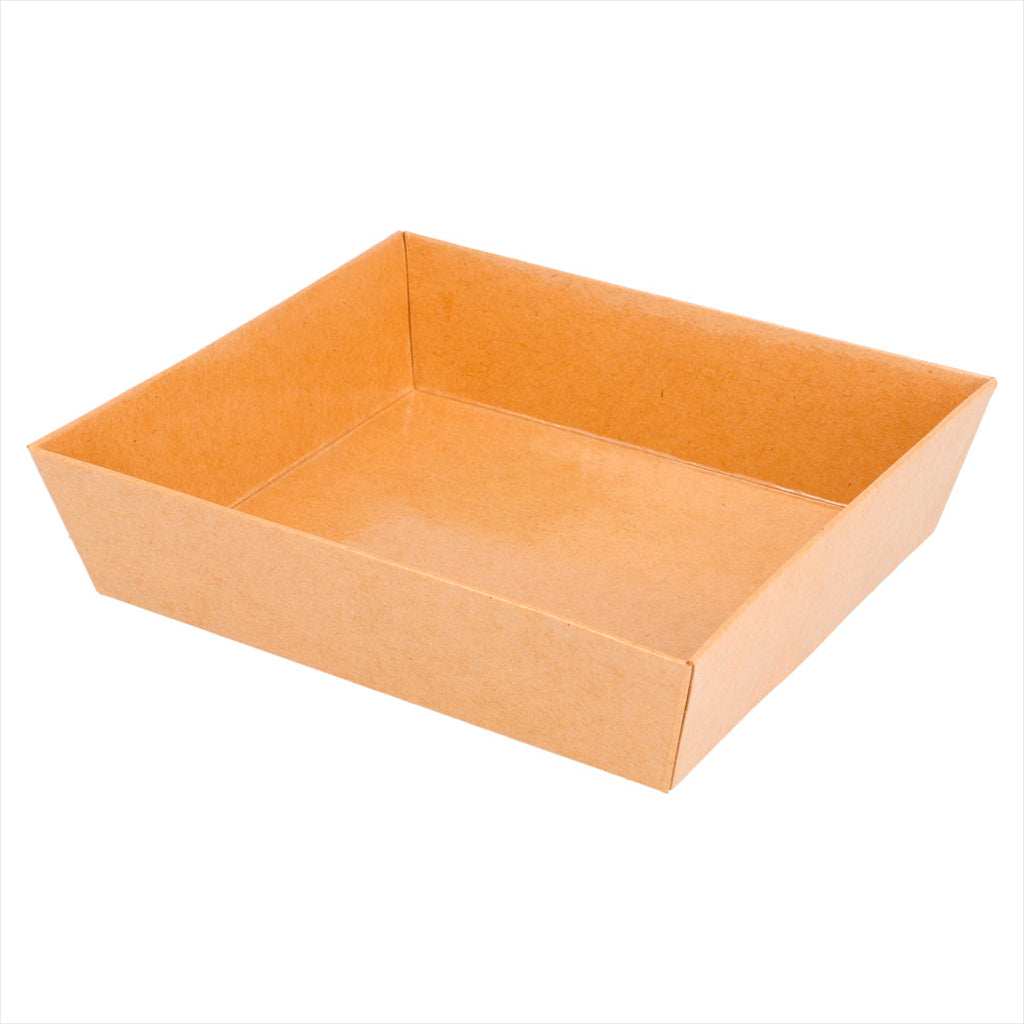 Barquettes 14x13x3,5cm naturel kraft - vendu par 1000 (PU 0,21€)