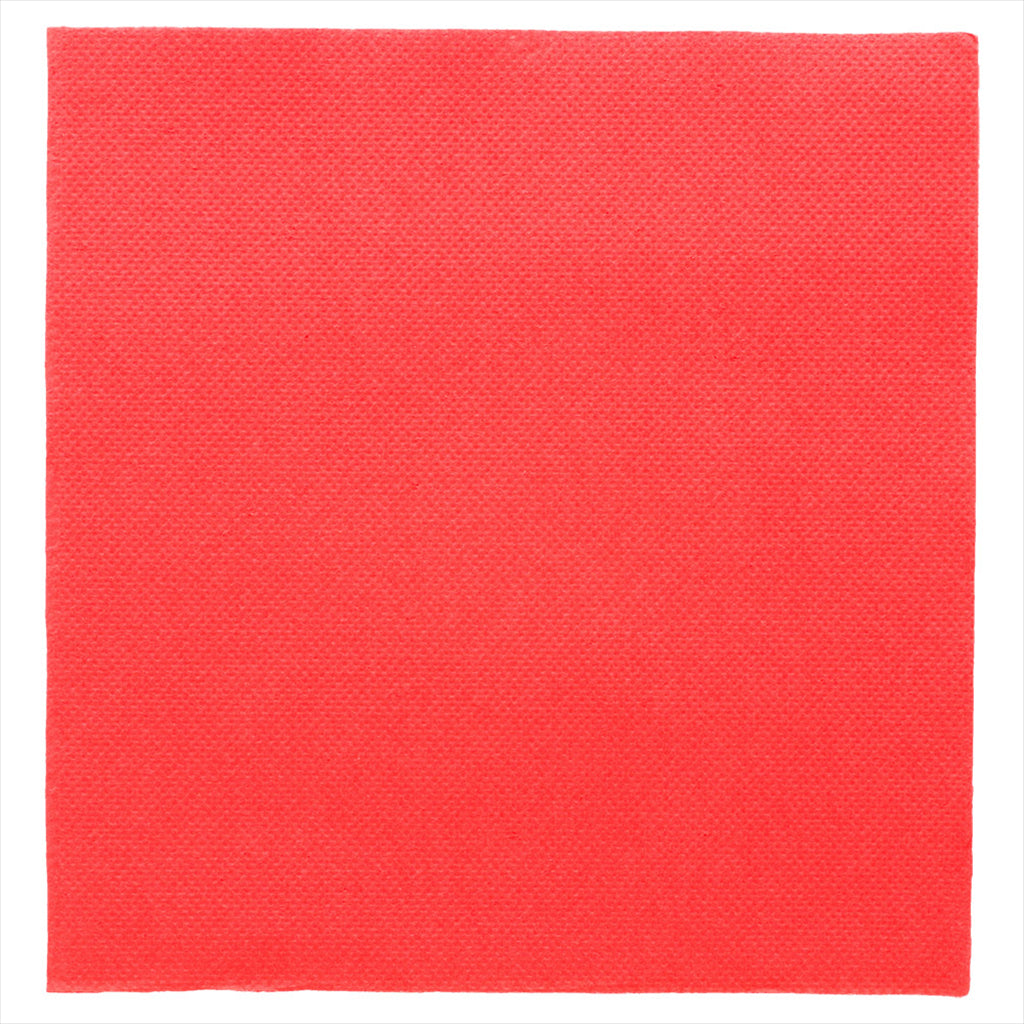 Serviettes ecolabel 'double point' 18g/m² 33x33cm rouge ouate - vendu par 1200 (PU 0,031€)