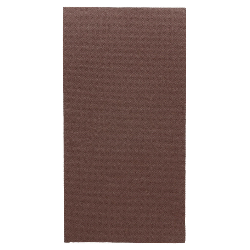 Serviettes ecolabel pliage 1/8 'double point' 18g/m² 40x40cm chocolat ouate - vendu par 1200 (PU 0,047€)