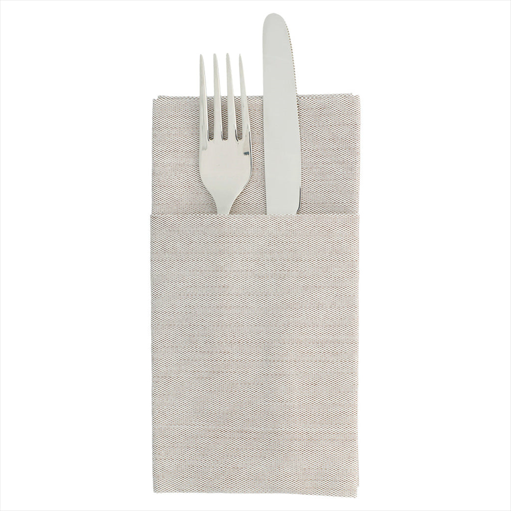 Serviettes kangourou 'like linen' 70g/m² 40x40cm chocolat like linen - vendu par 700 (PU 0,17€)