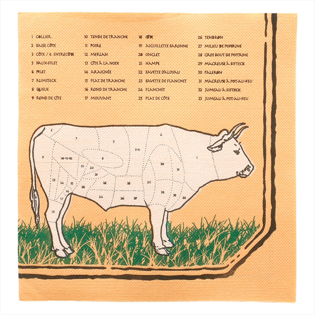 Serviettes ecolabel 'double point - chicago' 18 g/m² 40x40 cm assorti ouate - vendu par 1200 (PU 0,045€)