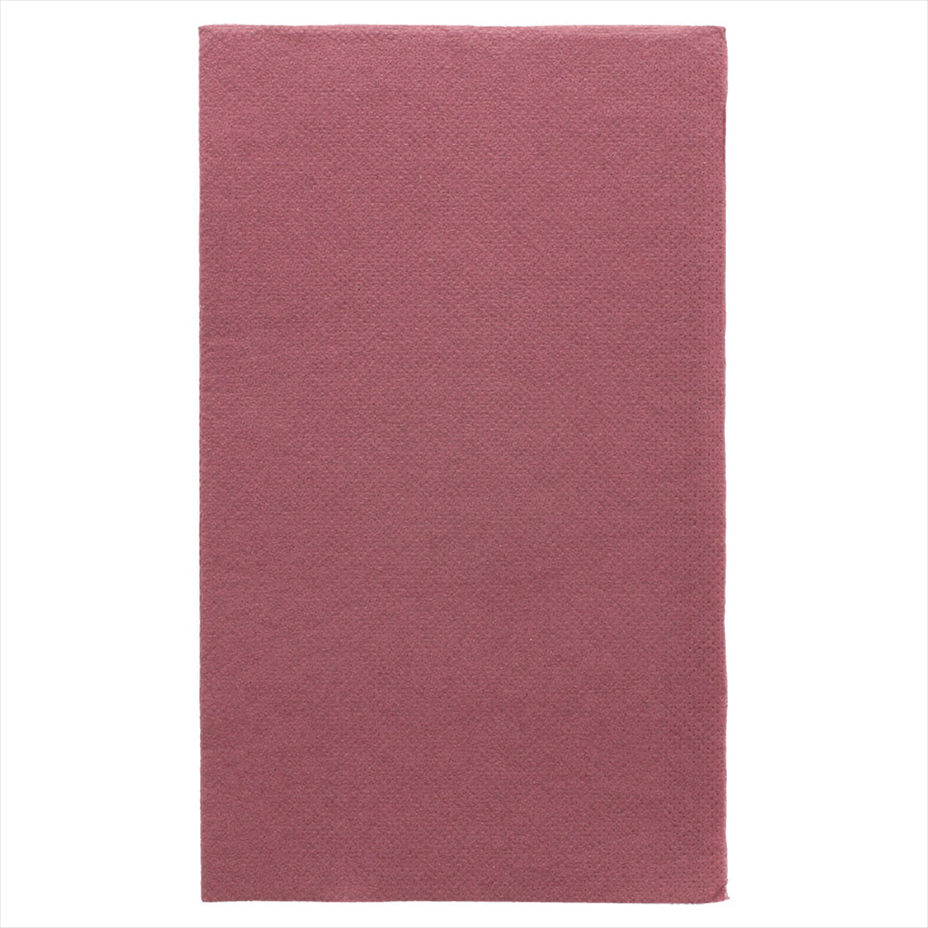 Serviettes ecolabel pliage 1/6 'double point' 18g/m² 33x40cm prune ouate - vendu par 2000 (PU 0,038€)
