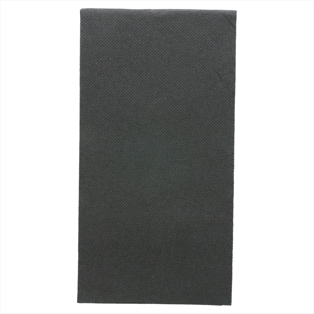 Serviettes ecolabel pliage 1/8 'double point' 18g/m² 40x40cm noir ouate - vendu par 1200 (PU 0,047€)