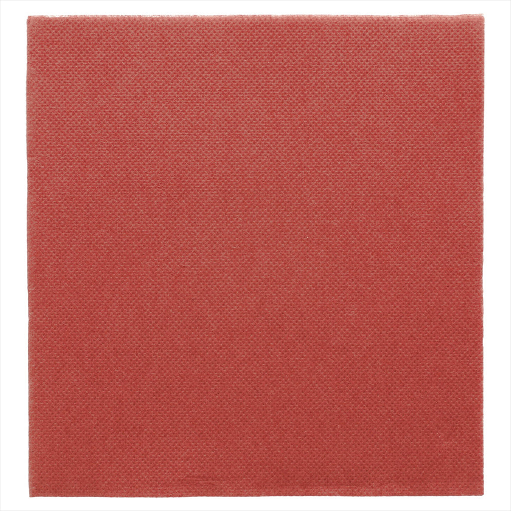 Serviettes ecolabel 'double point' 18g/m² 33x33cm bordeaux ouate - vendu par 1200 (PU 0,031€)