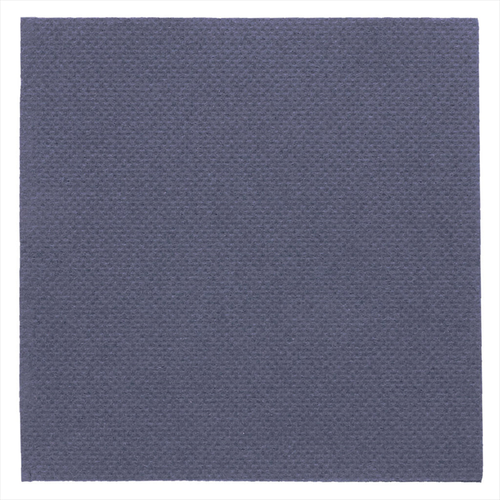 Serviettes ecolabel 'double point' 18g/m² 20x20cm bleu marine ouate - vendu par 2400 (PU 0,014€)