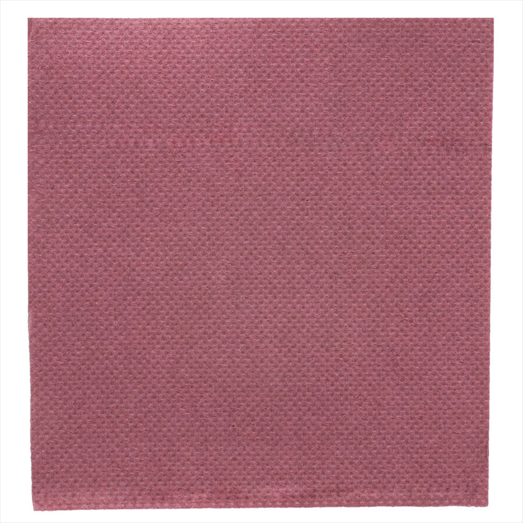 Serviettes ecolabel 'double point' 18g/m² 20x20cm prune ouate - vendu par 2400 (PU 0,014€)