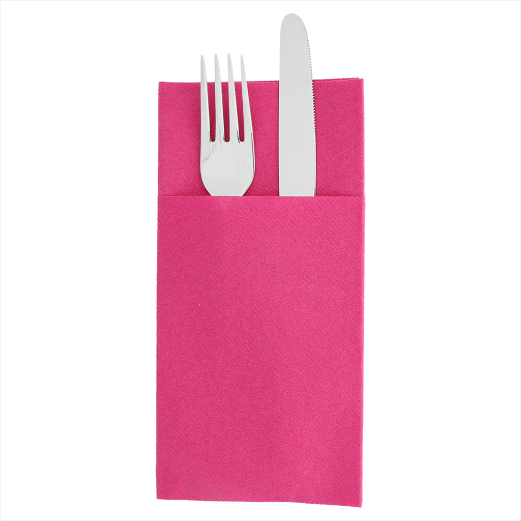 Serviettes kangourou 55g/m² 40x40cm fuchsia airlaid style tissu - vendu par 700 (PU 0,162€)