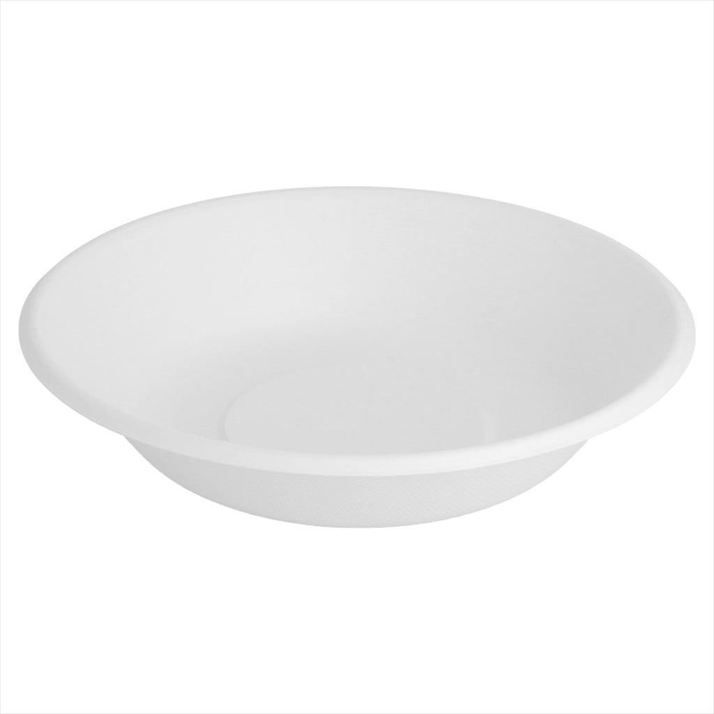 Assiettes creuses compostable et biodegradable 680 ml ø 19x4 cm blanc canne à sucre - vendu par 1000 (PU 0,15€)