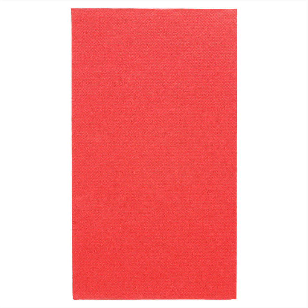 Serviettes ecolabel pliage 1/6 'double point' 18g/m² 33x40cm rouge ouate - vendu par 2000 (PU 0,038€)