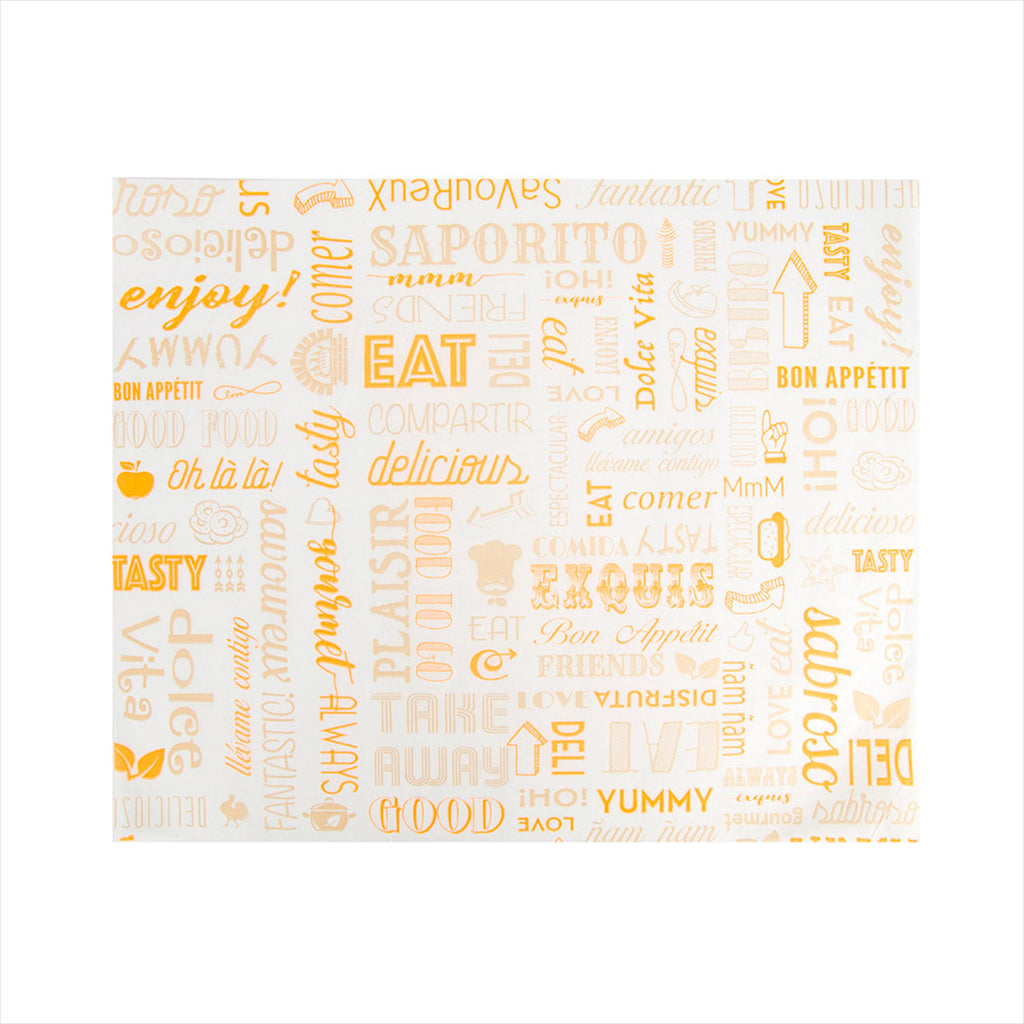 Emballages pour panier de présentation 'parole' 31x38cm orange ingraissable - vendu par 4000 (PU 0,028€)