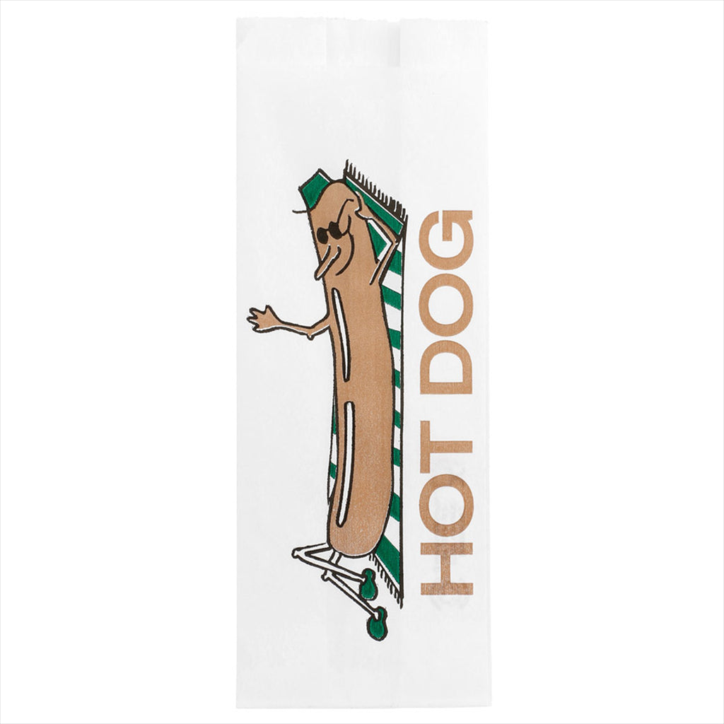 Sacs hot dog 7+5x18cm blanc ingraissable - vendu par 500 (PU 0,015€)