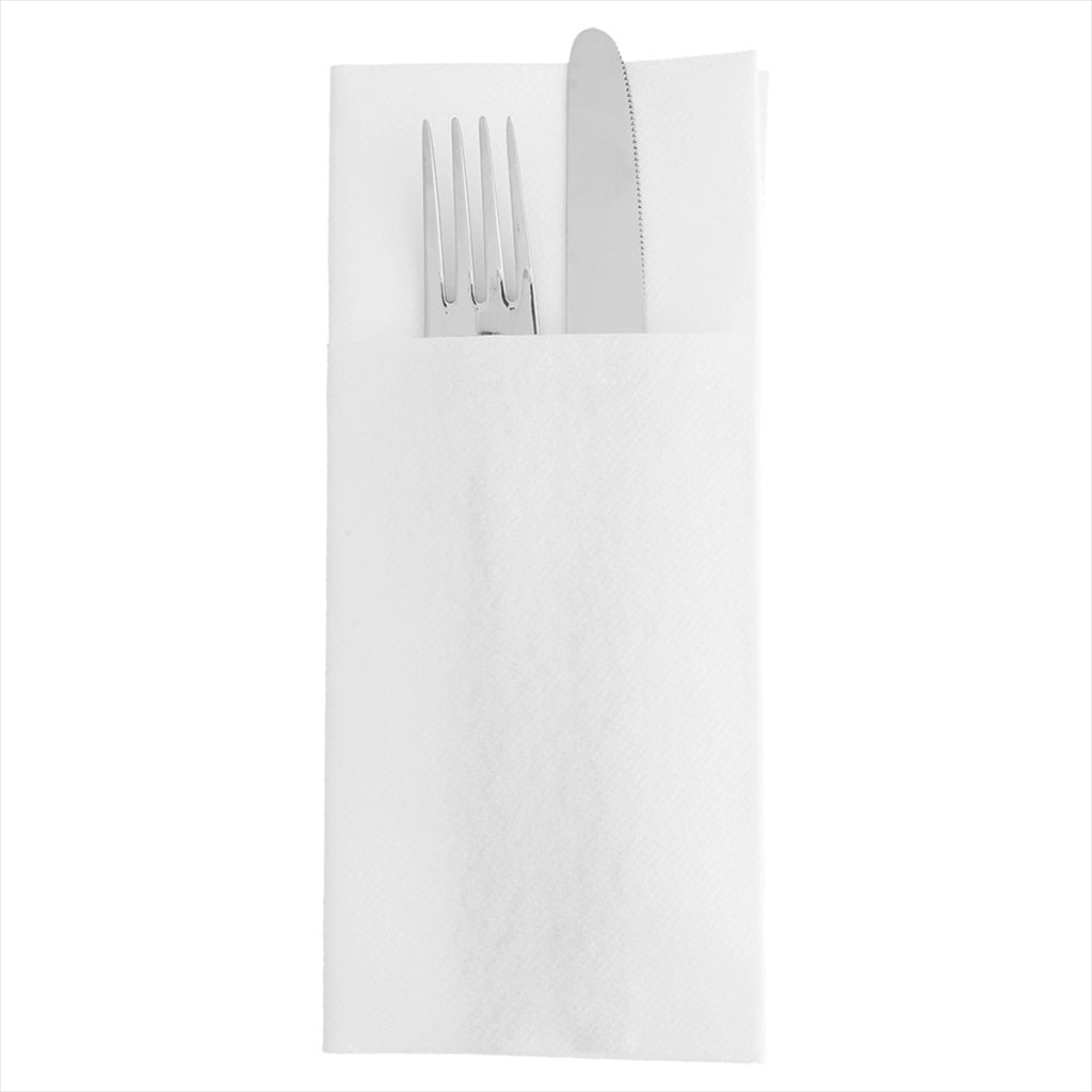 Serviettes kangourou plus 45g/m² 40x45cm blanc airlaid style tissu - vendu par 720 (PU 0,118€)