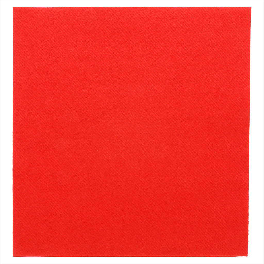 Serviettes 55g/m² 40x40cm rouge airlaid style tissu - vendu par 700 (PU 0,154€)