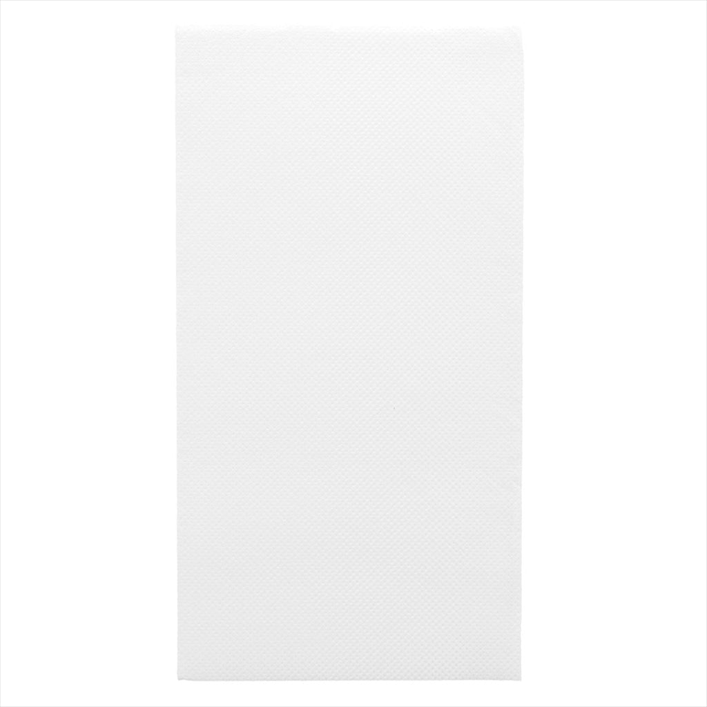 Serviettes ecolabel pliage 1/6 'double point' 18g/m² 30x40cm blanc ouate - vendu par 1800 (PU 0,022€)