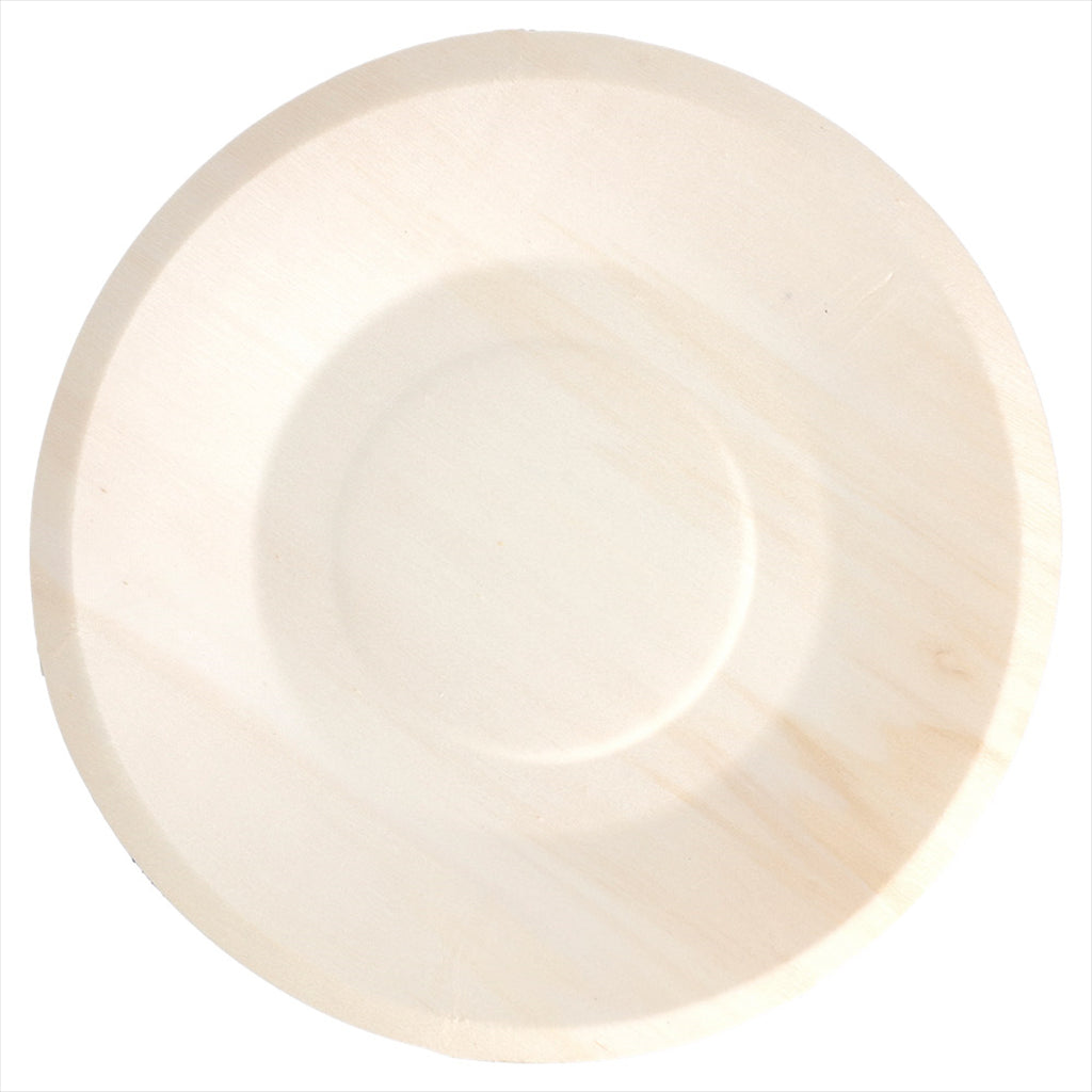 ASSIETTES RONDES 'WOOD' Ø 19x1,5 CM NATUREL BOIS - vendu par 4x50 unités (Prix unitaire = 0,37 euros)