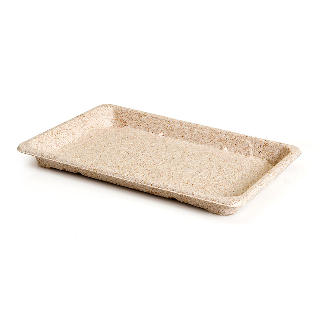 Boîtes sushi compostable et biodegradable 23,5x15,5x2cm naturel canne à sucre - vendu par 800 (PU 0,21€)