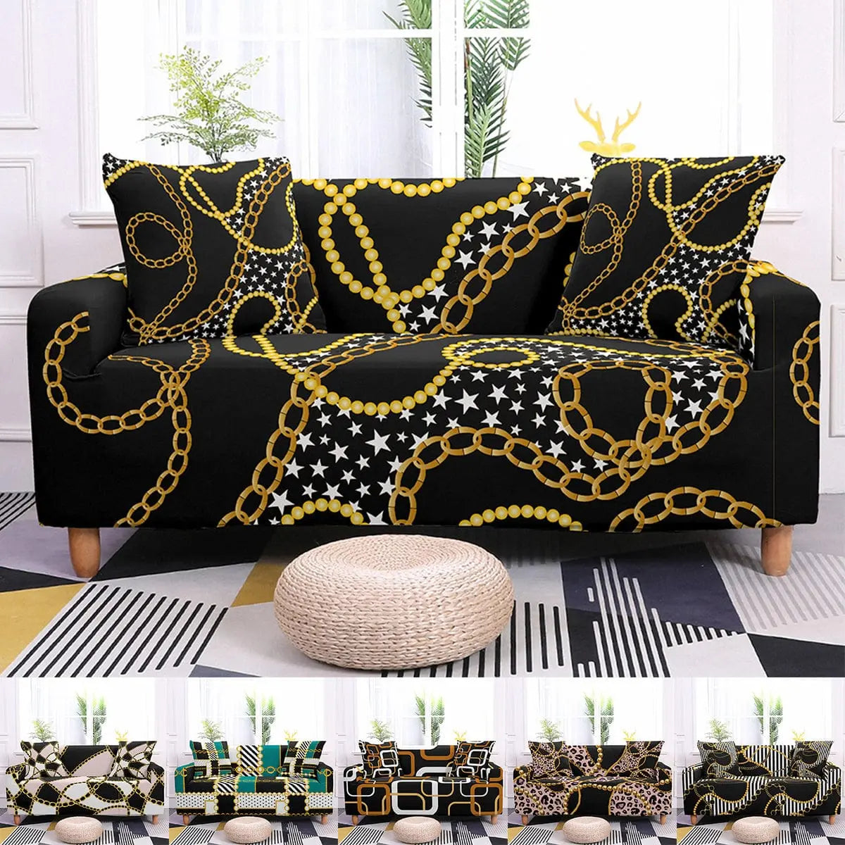 LUXOPA - Housse canapé extensible