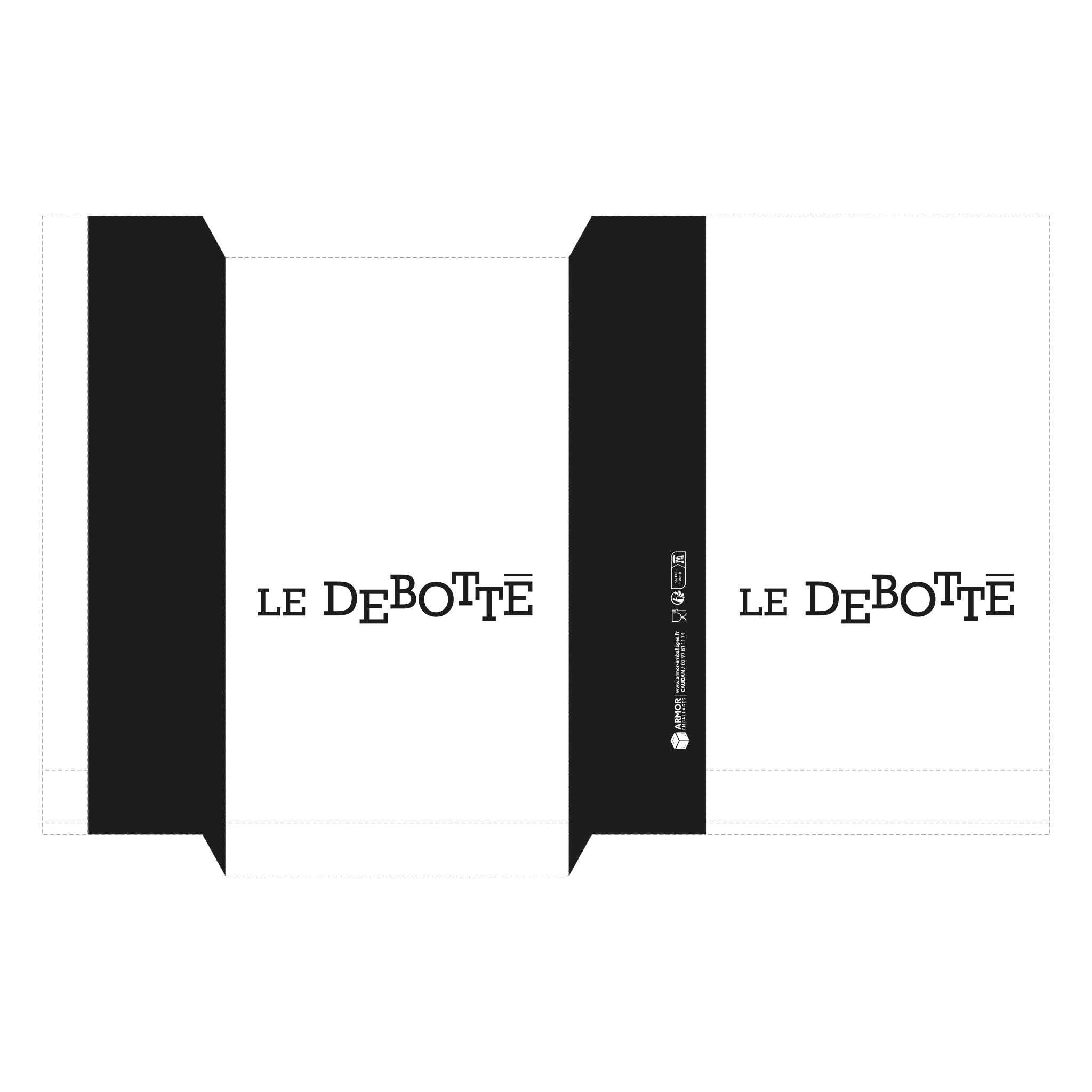 SACS CROISSANT 104 15+6X27 PERSONNALISE LE DEBOTTE