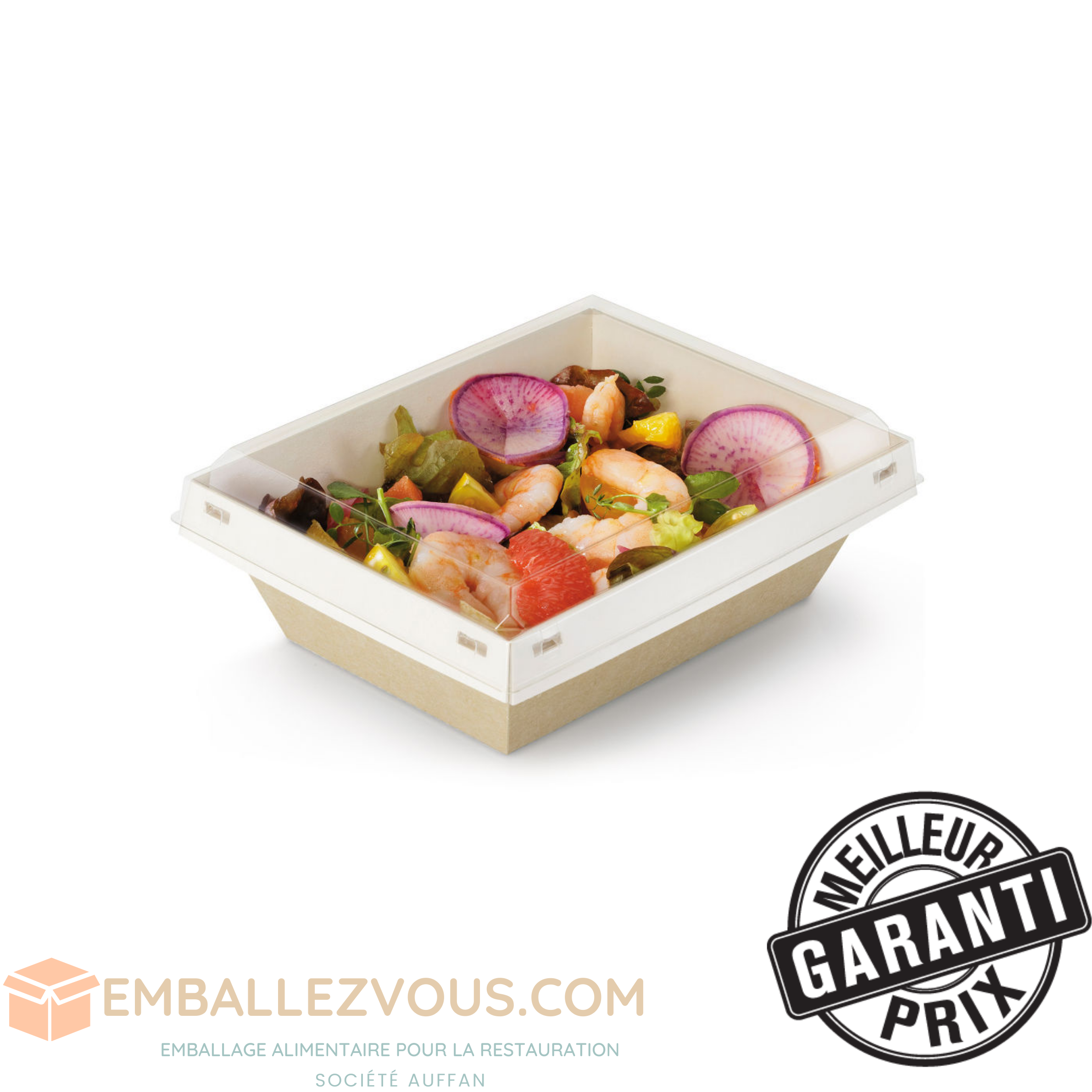 BOITE CARTON LUXIFOOD noir 850CC 18x14cm - vendu par 480 / BC850CAR109PP