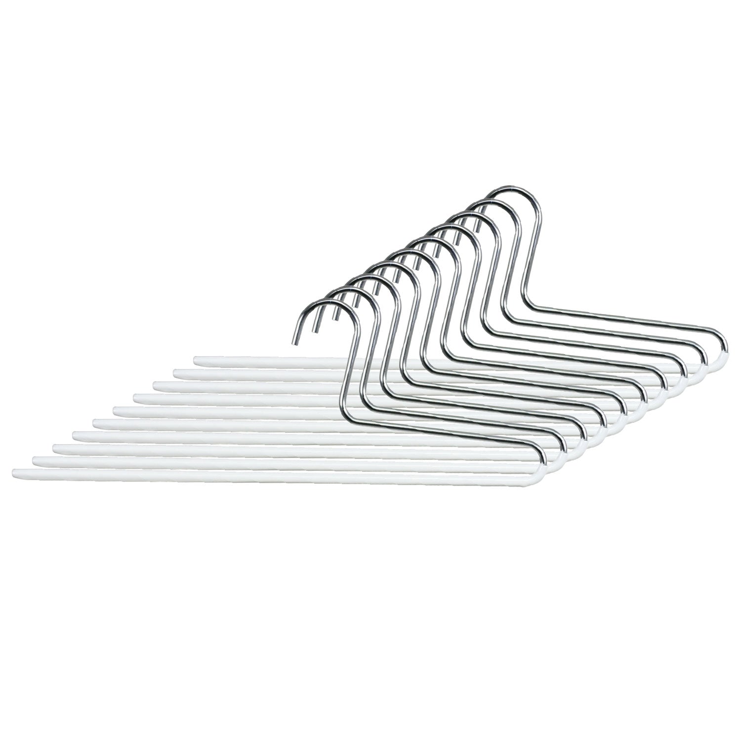 MAWA KH C - Cintre Pantalon, Cintres, lot de 10 PCs, largeur 35 cm, Cintre Vetement, avec effet antidérapant, Fabriqué en Allemagne, Blanc