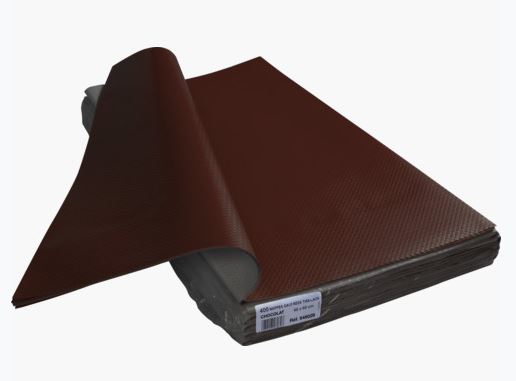 Nappe CHOCOLAT papier gaufré 70x70 - vendu par 400