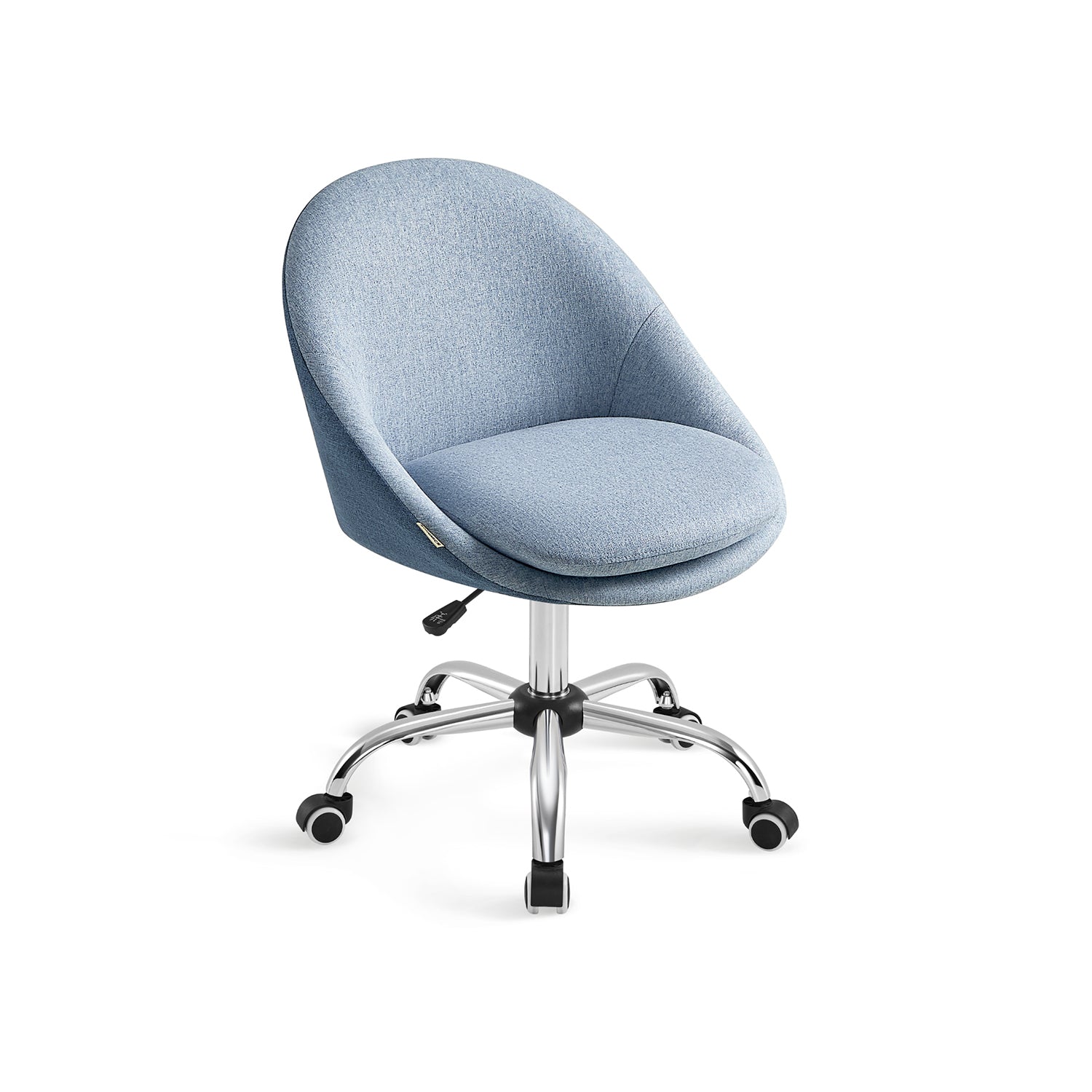 SONGMICS - Chaise de Bureau Ergonomique, Fauteuil de Bureau, Rembourrage en Mousse, Réglable en Hauteur, pour Bureau, Chambre, Bleu