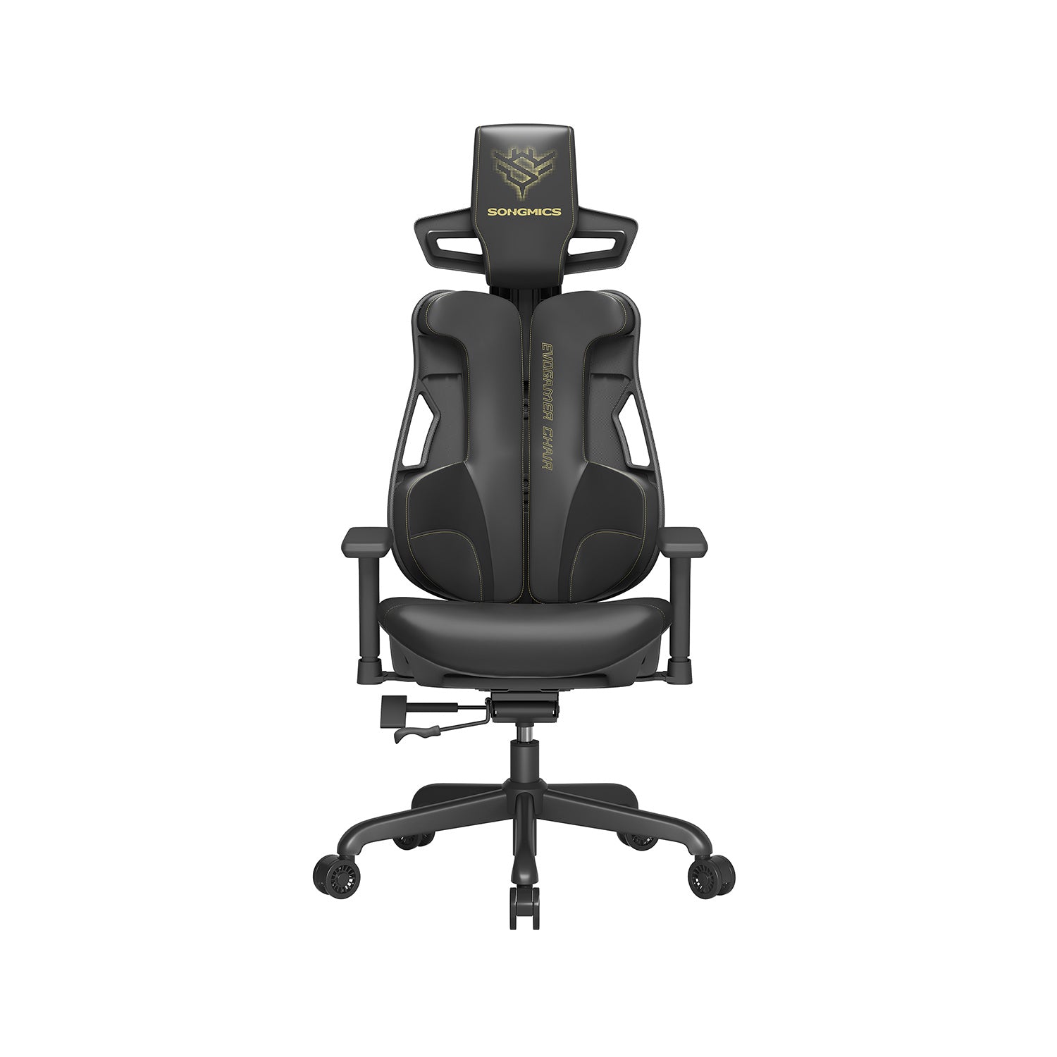 SONGMICS - Chaise Gaming, Fauteuil Gamer, Siege Gaming, Chaise de Bureau, Gaming Chair, Hauteur Réglable, Dossier Inclinable, Capacité 150 kg, Noir