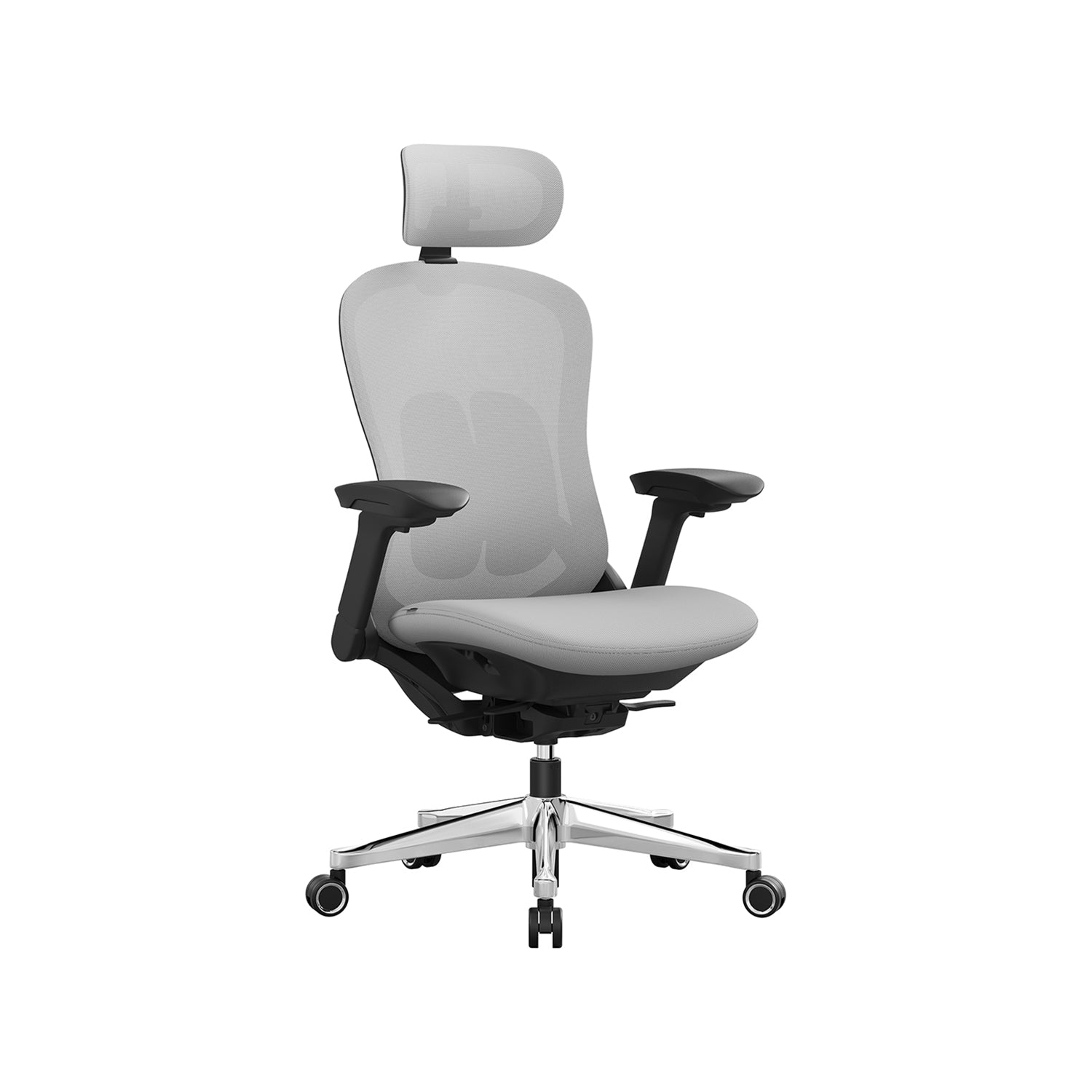 SONGMICS - Fauteuil de Bureau, Chaise de Bureau Ergonomique, Confortable, Assise Réglable Avant ou Arrière, Support Lombaire, Capacité 150 kg, Gris