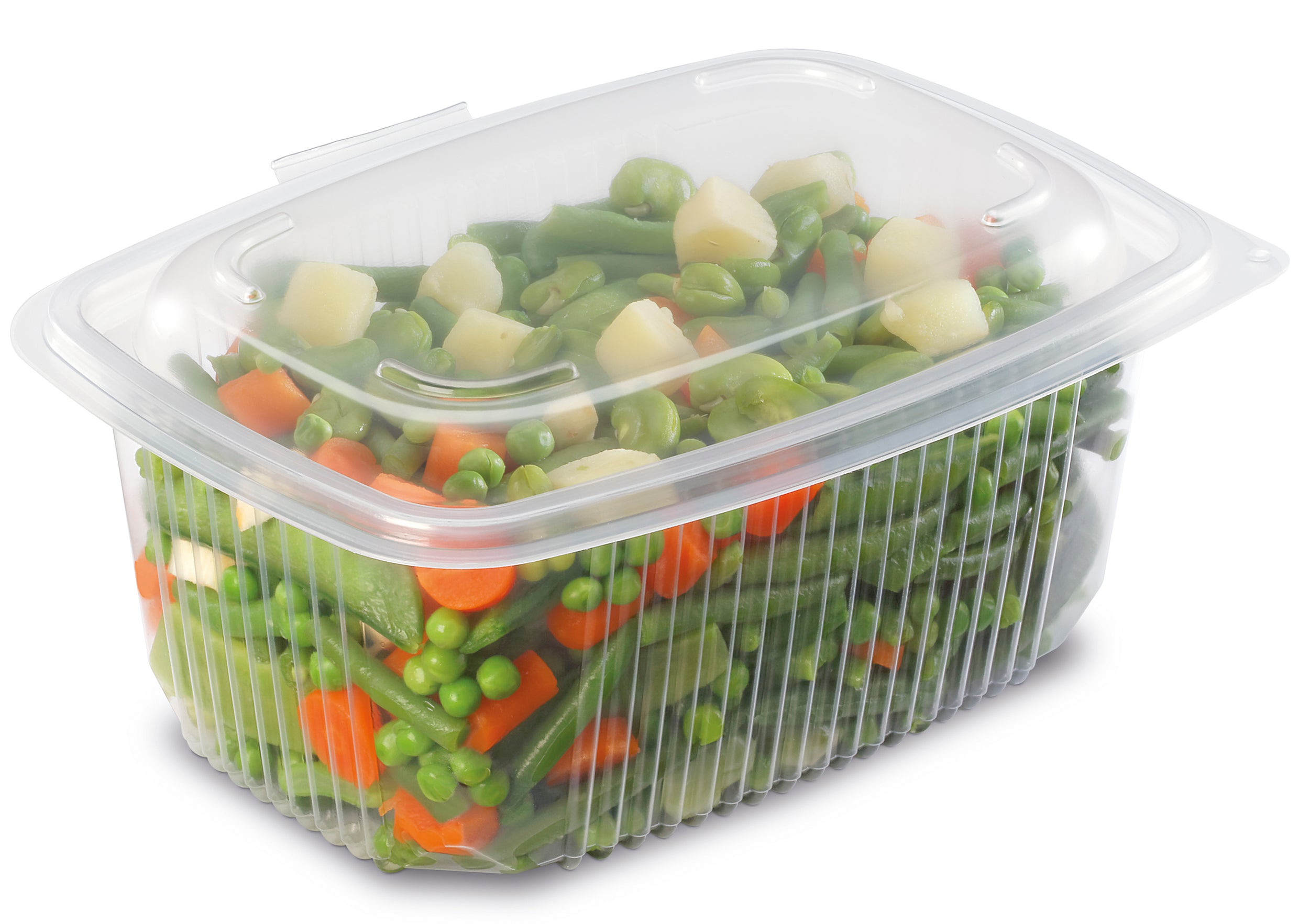 BOITE COUVERCLE CHARNIERE ONDIPACK CHAUD PLASTIQUE TRANSPARENT 800ML VENDU PAR 300 - OK800