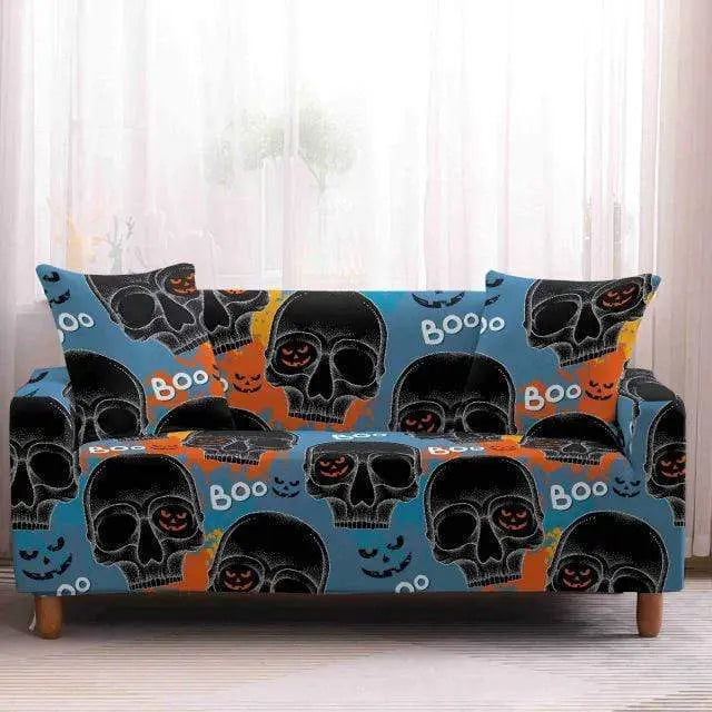 PARADIS - Housse canapé universelle élastique motif crâne - Housse De France